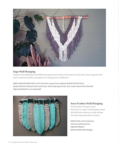 Complete Starter Guide to Macrame: 15 Knotted Home Creations Made with Natural Materials (Fox Chapel Publishing) Book of Macrame Projects for Beginners - Wall Art, Fruit Baskets, a Cat Bed, and More - Image 5