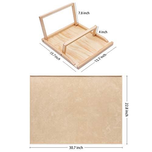 Becko Puzzle Board & Bracket Set/Wooden Puzzle Board Kit/Jigsaw Puzzle Plateau - with Puzzle Board for Up to 1000 Pieces - Thumbnail 2