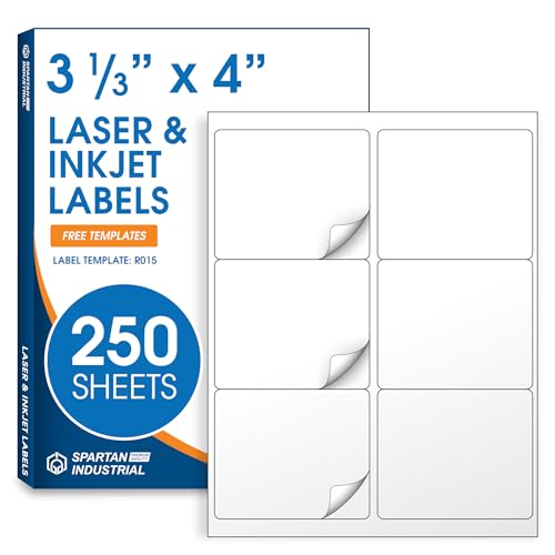 Étiquettes expédition 4" X 3.33" blanc mat imprimables