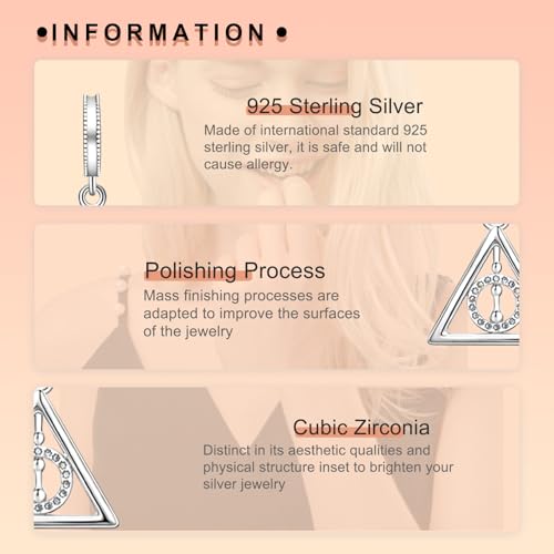 Image of S925 Sterling Silver Romantic Charm Pendant, Gifts for Family Friends Girlfriend, Valentine's Day Birthday Christmas Anniversary, Bracelet Necklace Bead Dangle Charm for Women Jewelry