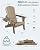 NAVINE Adirondack Chair Set of 4, HDPE Folding Adirondack Chair with Multifunctional Cup Holder, Weather Resistant Fire Pit Chair for porches, patios, poolsides, Decks.