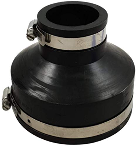 Air Aqua Flexible Gummireduzierung, Reduziermuffe, Rohrverbinder für PVC-Rohr, Flexible Muffe, Gummimuffe, Reduzierung, Manschette, Pool Verbindung, Reduzierstück (110 x 50 mm)