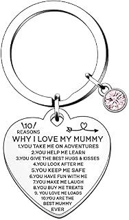 HULALA Mummy Gifts 10 Reasons Why I Love My Mummy Keyring Keychain for Mum Birthday Chritsmas Mothers Day Gifts from Daughter Son