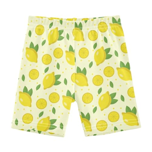 JHKKU Girls Lemon Shorts Cotton Cartwheel Bike Kids Biker Under Dress Dance Short Girl Clothes 6T