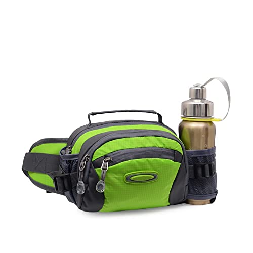 Cangurera Bolsa de deportes de montañismo al aire libre multifuncional Hombres y mujeres Senderismo Ciclismo Correr Botella de agua Bolsillos para Exteriores ( Color : Verde , Size : One size ) Cover