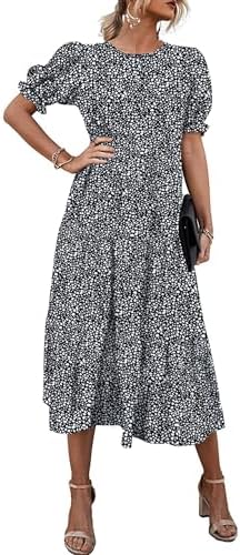 PRETTYGARDEN Summer Dresses for Women 2026 Casual Floral Boho Mid...