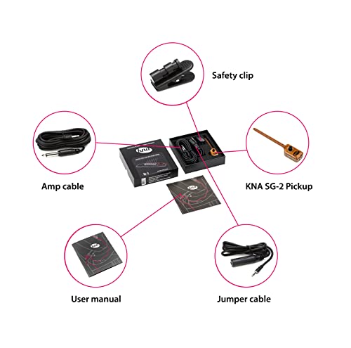 Kna Pickups, 1/8" To 1/4" Instrument Cable Portable Piezo Steel String Guitar Pickup With Volume Control (Sg-2) #TOP4