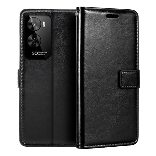 Custodia pelle Compatibile con BQ 6761L Unit Design Business Flip Magnetico 3 Slot Carte Porta Foto e Tasca NascostaNero