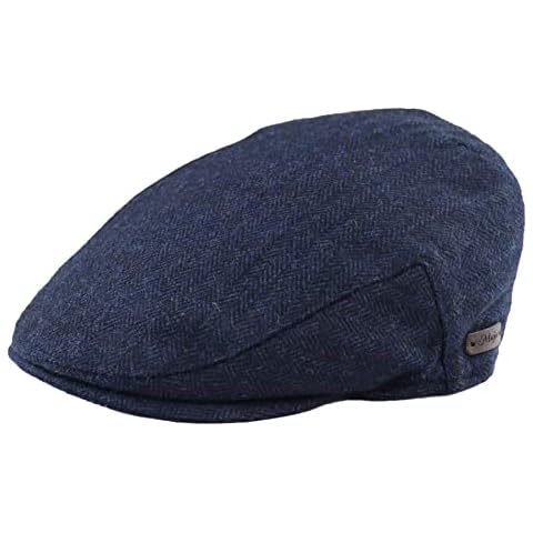 TruClothing Mens Herringbone Wool Flat Cap Cover