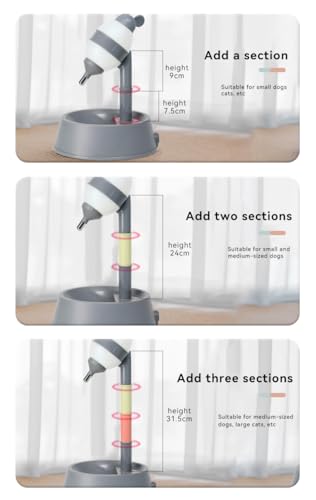 Distributeur d'eau réglable pour chiens chats AURUS sans fuite et ergonomique