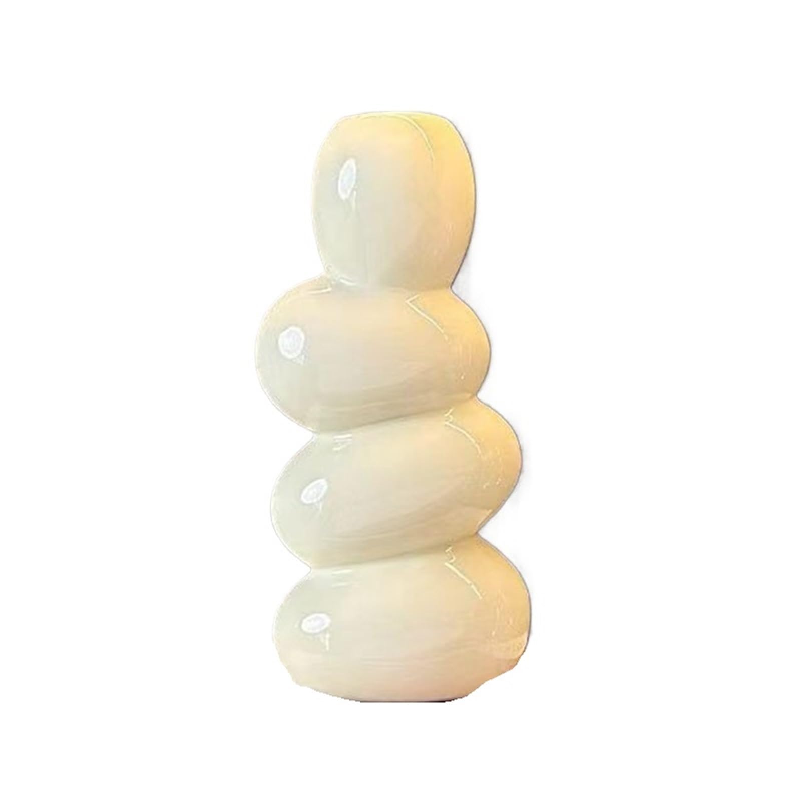 Geometric Vase Vases Flowerpot Creative Ceramic Flower Bottle Desktop Luxury Living Room Vase Arrangement Floral Decoration(White)