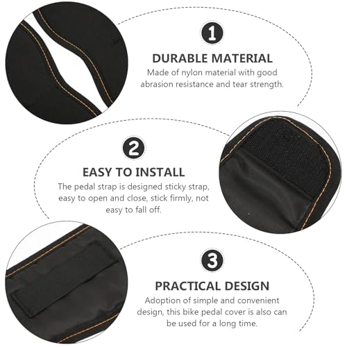 Protector pedal bicicleta de funda cómoda y duradera con correas ajustables 3