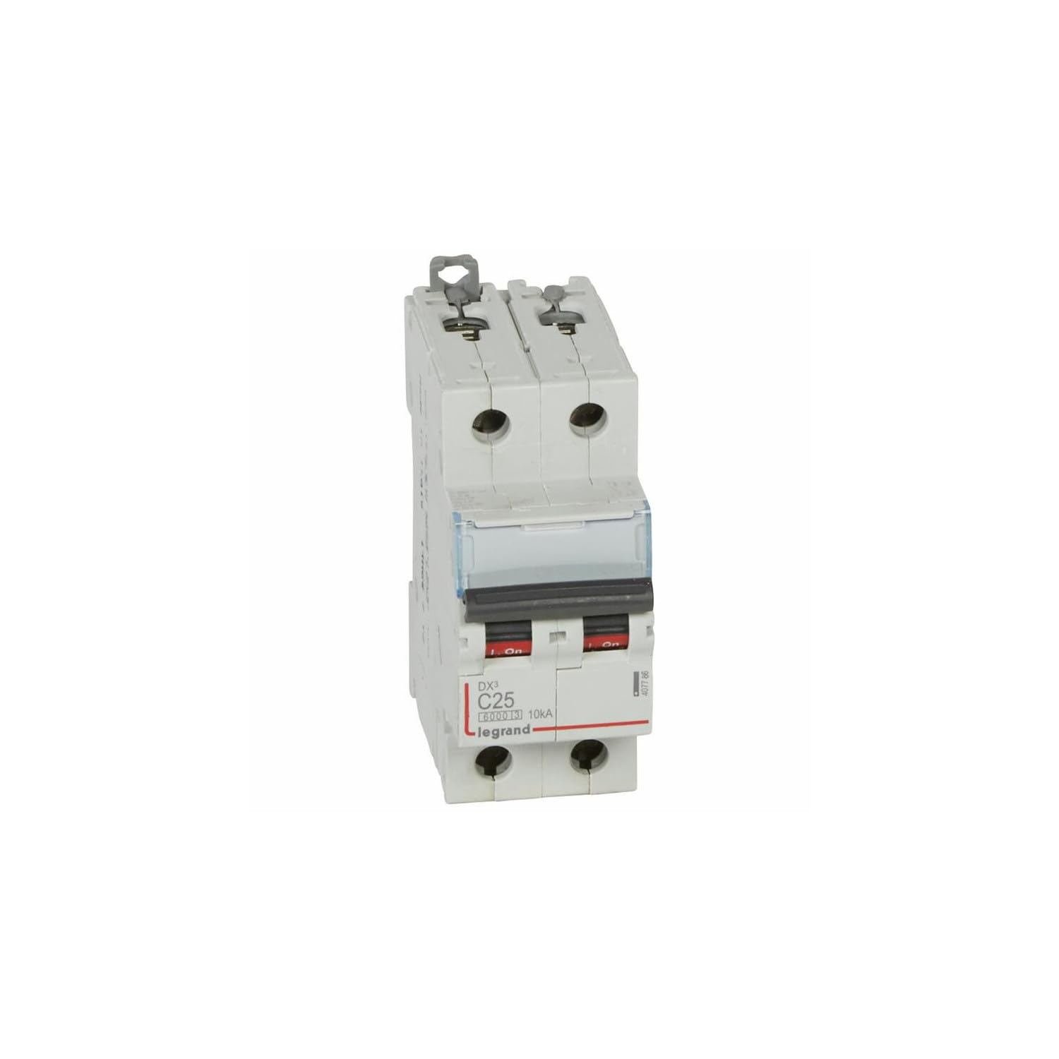 407786 Disjoncteur Bipolaire 25a - 2p Courbe C - 6/10ka - à Vis - Legrand Dx3