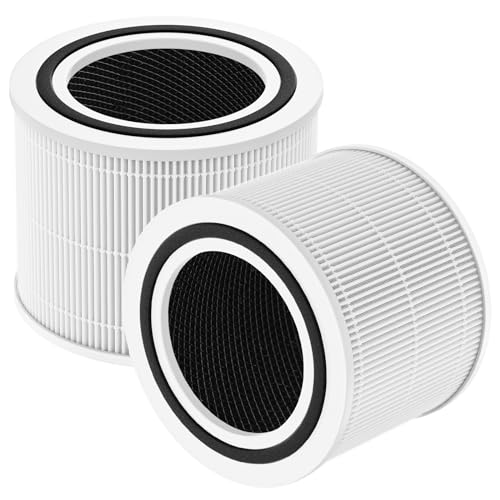 2 Stück Ersatzfilter für LEVOIT Core 300 / Core 300S Luftreiniger -3-in-1 HEPA-Filter & Hocheffizienter Aktivkohlefilter & Vorfilter 3-Stufige Filtration Ersatz Core 300-RF Filter Weiß