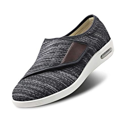 Men's Diabetic Shoes Extra Wide Adjustable Closure Walking Sneakers Lightweight Casual Athletic Shoes, Support for Swollen Feet, Diabetic & Edema