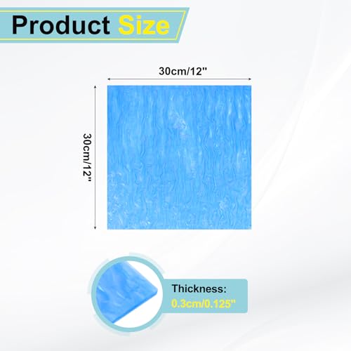 Image of MECCANIXITY 1 Pcs Glitter Pearl Acrylic Sheet,12 inch x 12 inch x 1 /8 inch Pearlescent Cast Pmma Plastic Sheets Extruded Translucent Blanks for DIY Art Crafting Laser Cutting & Engraving,Blue