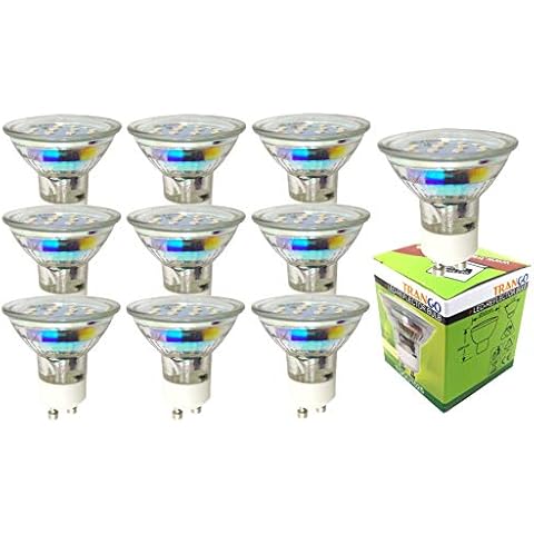 10 x Trango LED bulb 6 watts for downlights 230V TGGU1015 Cover