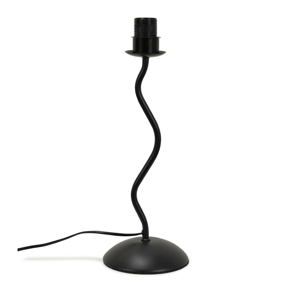 Valuelights Black Wiggle Metal Table Lamp Base In