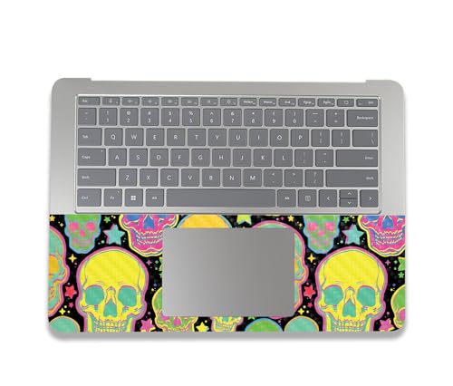 Image of MightySkins Carbon Fiber Skin Compatible With Microsoft Surface Laptop Studio 2 (2023) Full Wrap Kit - Candy Skulls | Protective, Durable Textured Carbon Fiber Finish | Easy To Apply | Made in the USA