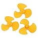 Ruilogod 3pcs plastique 3 à aubes Hélice 50mm dia jaune pour l'avion de bateau de bricolage RC
