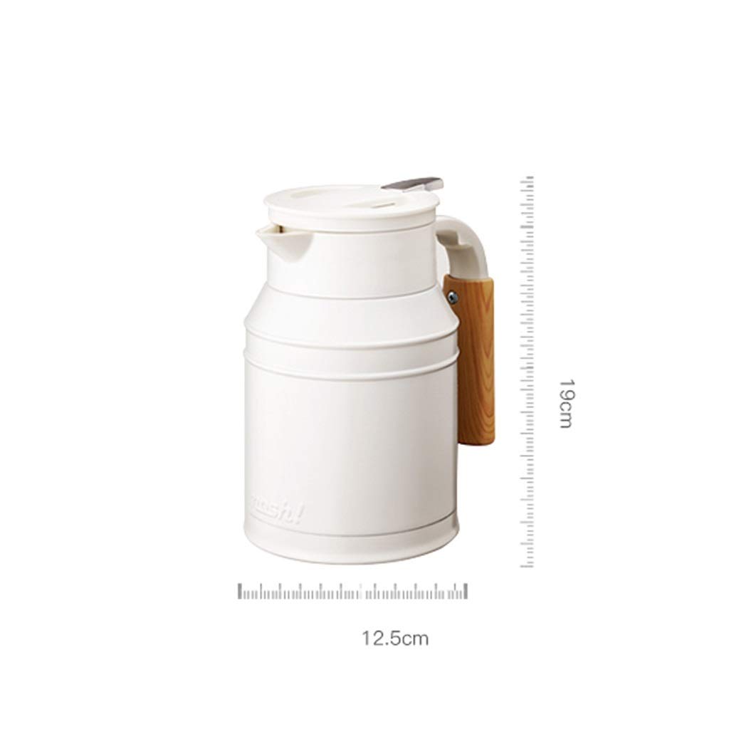 Jarra de café térmica Avanzada de Doble Capa con Aislamiento al vacío/Adecuada para café, té, Leche Capacidad de 1 l para Mantener el líquido Caliente o frío Termo (Color : Grey)