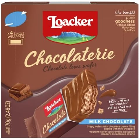 Loacker Milk Chocolate Wafer Biscuits Box Cover