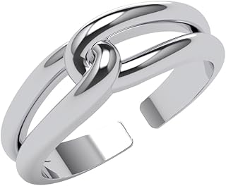 clara Pure 925 Sterling Silver Promise Knot Men Ring |Size Adjustable, Platinum Plated | Gift for Men & Boys-picture-15