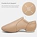 Stelle Jazz Shoes for Women Men Leather Upper Slip-on Dance Shoes Unisex（Tan,8.5