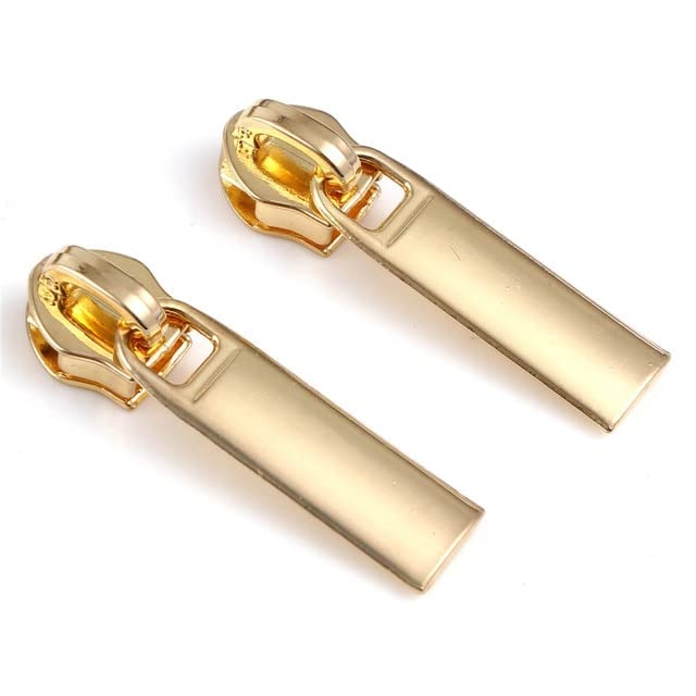 Kit de reparación de Cremalleras, Kit de reparación instantánea de Cabezales de Cremallera de Repuesto, 5 Unidades, n.° 61(Gold Color)