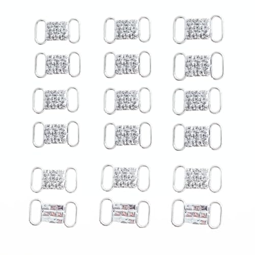 CJSIR 20pcs/lot Rhinestone Crystal Bikini Connectors Buckle Metal Chain For Swimming Wear Bikini Decoration