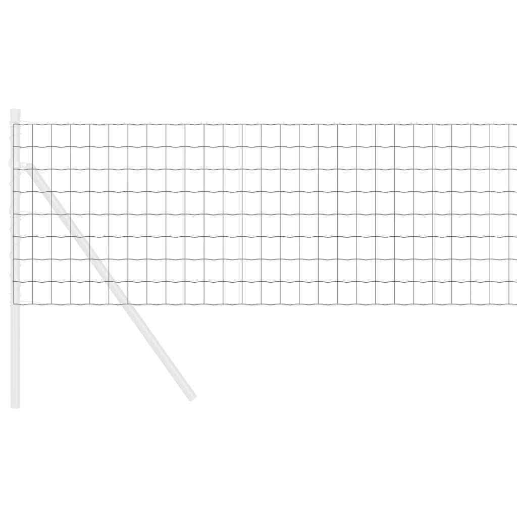 Ogrodzenie euro, szare, 0,6 x 50 m, powlekane PCW, żelazne ogrodzenie ogrodowe do ogrodu, na podwórko i taras, elastyczna bariera dla zwierząt, łatwy montaż