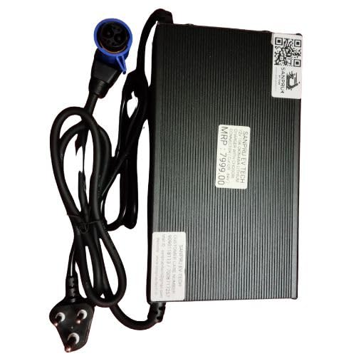 Image of 72V 10Amp (Cut-Off : 84V) Lithium ion Smart EV Charger with Chogori Connector for Okinawa EV, Black
