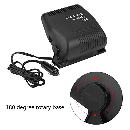 Keenso Portable Car Heater, Fast Heating Quickly Defrosts Defogger 12V Auto Ceramic Heater Cooling Fan Defogger Defroster - Thumbnail 3