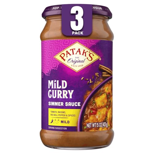 Patak’s Mild Curry Simmer Sauce - Coconut-Based Curry Sauce with