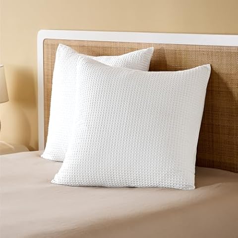 Bedsure Waffle Weave Euro Sham Covers Cover