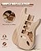 Leo Jaymz DIY ST Style Electric Guitar Kits with Paulownia Body and Maple Neck - Laurel Wood Fingerboard,Strip and All Components Included (ST Paulownia)