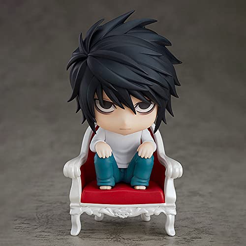 JKYP Death Note Figure Yagami Light L.Lawliet Action Anime Figure Q Version Doll Model Nendoroid Statue for Collect Gifts 10cm