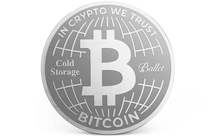 Ballet Bitcoin Cold Storage - Unhackable Hardware Wallet Stainless Steel - Bitcoin Coin. (Single)