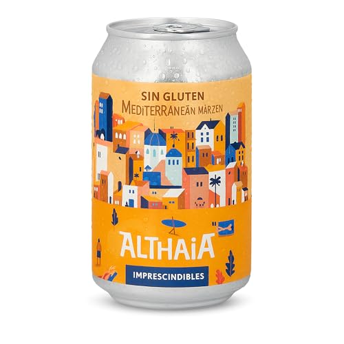 Althaia Mediterranean Lager Ahumada – Cerveza Artesana Estilo Smoked Lager – Lata 33cl – 5,2% Vol – Refrescante y con Toques Ahumados (Pack 6 Latas, 6, unidad)