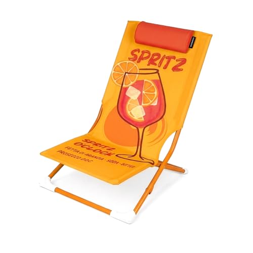 Materiale: Ferro KASANOVA Spiaggina sedia pieghevole Spritz con poggiatesta