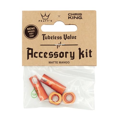 Peaty's Valve TubelessAccessory Kit Mango - PTV2-ACCS-MNG-12