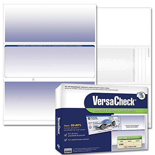 Recargas de cheques de negocio VersaCheck azul estilo Business Voucher #1001