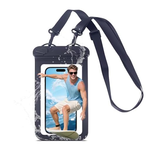 MACASA IPX8 Waterproof Phone Pouch Universal Cell Phone Dry Bag Patented Sealed Lock Lanyard Mobile Phone Case for Swimming Surfing Beach for iPhone 17 16 15 Samsung S26 S25 Xiaomi up to 8.9"