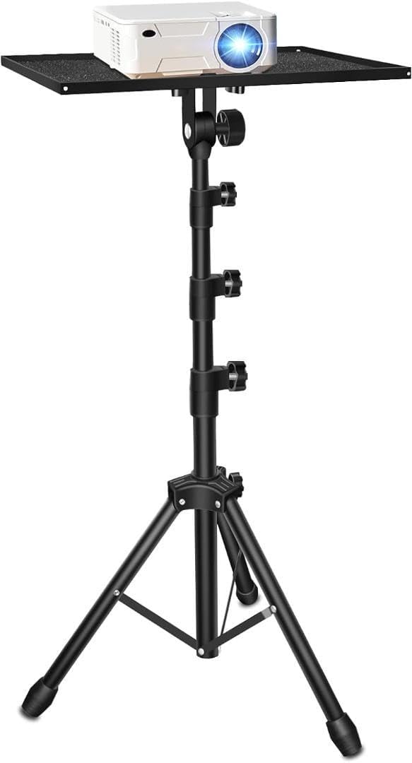 ☆プロジェクタースタンド 三脚式 キャスター付 3段階 高さ調整機能