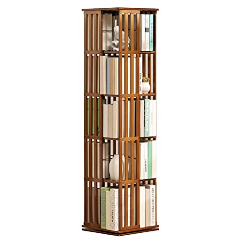 360-Grad Drehbares Bücherregal Aus Holz – Platzsparendes Stehregal Mit 8+ Fächern | Perfekt Für Kleine Räume, Wohnzimmer & Schlafzimmer