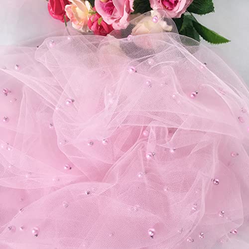 Tulle large avec perles sans couture manuelle tissu dentelle pour robe