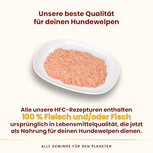 almo nature HFC Natural Puppy - Nassnahrung für Welpen mit Huhn ursprünglich Lebensmittelqualität und Werden jetzt für Hundenahrung erwendet.