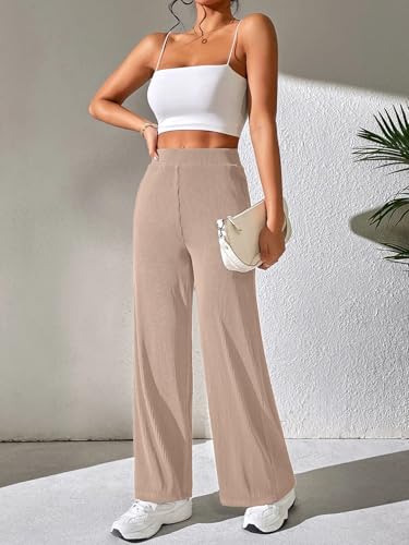 Image of GRECIILOOKS Women's Parachute Cargo Pants - High Waist Flared Korean Trousers| Trendy Casual Wear for Daily & Travel Use (Available in Plus Size)