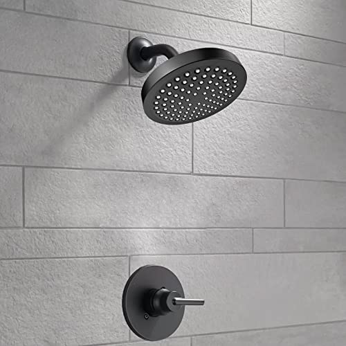 Nuodan High Pressure Rain Shower Head - High Flow Rainfall Showerhead - Luxury Modern Look - Pressure Boosting Bathroom Shower Heads (6 inches, Black) by Nuodan - Used condition - Image 6