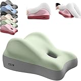 Butt Cushion for Couples, Back Support Pillow for Sit Ups with Shredded Memory Foam, Perfect Back Support for Chairs,Ideal for Sitting, Lying & Activities (Green)